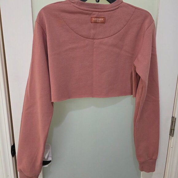 Lounge Women’s 3-Piece Set – Pink Bralette, Cropped Crewneck Sweatshirt & Sweatp - Picture 5 of 15